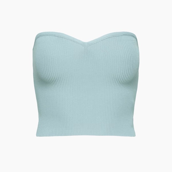 New Aritzia Sweetheart Cropped Tube Top in Light Blue, size S, NWT - Picture 1 of 6